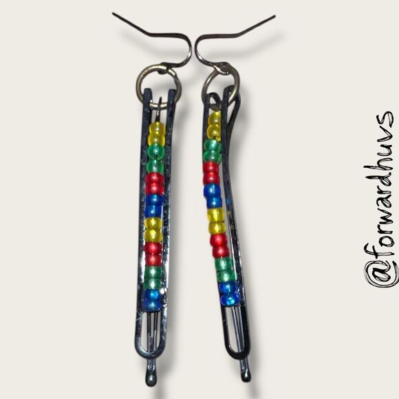Bundle Sale 3 for $15 | Hand Crafted Barrette-Inspired Design Earrings - Picture 1 of 7